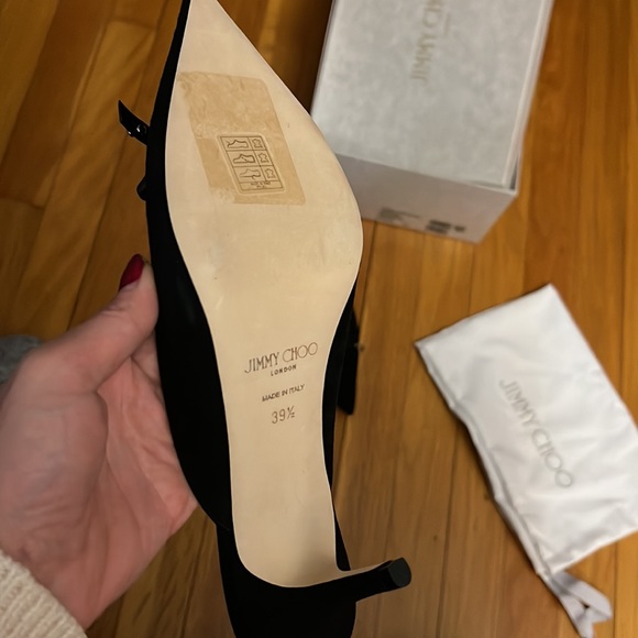 Jimmy Choo Black Suede Scarlette - Picture 6 of 8